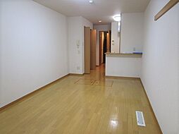 ルネス・カトー弐番館 1階ワンルームのリビング/ダイニング