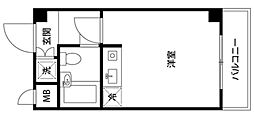 グローリア初穂高田馬場 ワンルームの間取図画像