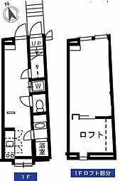 FARE代々木上原2 ワンルームの間取図画像