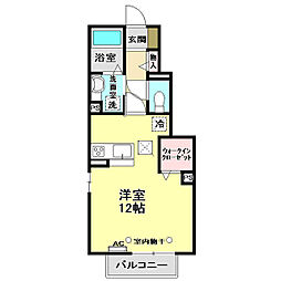 ベガ ワンルームの間取図画像