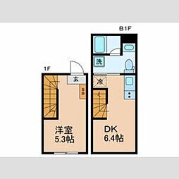 Ｃｅｌｅｓｔｉａ西早稲田 地下1階1DKの間取り