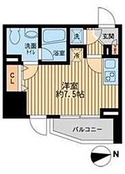 ライブコート草加 ワンルームの間取図画像