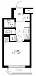 コスモ千早町 1Kの間取図画像