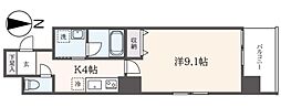 Ｂｌａｎｃ　Ｎｏｉｒ 4階1Kの間取り