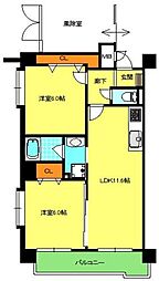 プログレス 2LDKの間取図画像