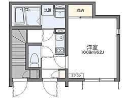 レオネクストYOU 1階1Kの間取り
