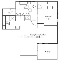 ペアシティルネッサンス 1LDKの間取図画像
