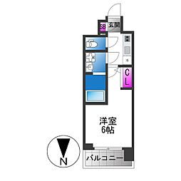 エスリード大阪城EAST 1Kの間取図画像