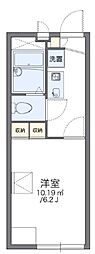 レオパレスロースマリーン 1階1Kの間取り