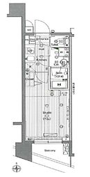 西武池袋線 練馬駅 徒歩10分の賃貸マンション 5階1Kの間取り
