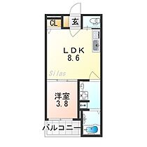 大阪府大阪市住吉区住吉２丁目（賃貸アパート1LDK・1階・29.70㎡） その2