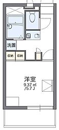 レオパレスパークヒルアオキ 1Kの間取図画像