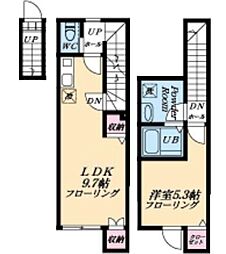 マイレジデンス鷺宮 2階1LDKの間取り