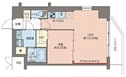 プレジオ宮崎台 6階1LDKの間取り