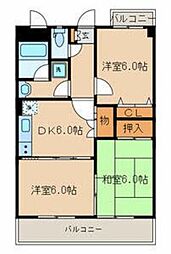 メゾン寿 3DKの間取図画像