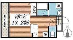 ルシェル ワンルームの間取図画像