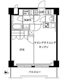 ルーブル志村坂上 3階1LDKの間取り