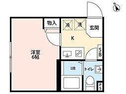 Urban Oasis Nerima 2階1Kの間取り