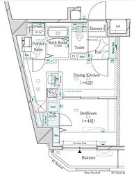 ガリシア八広駅前 7階1DKの間取り