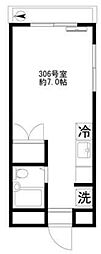 マツモトビル ワンルームの間取図画像