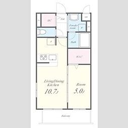 JR福知山線 伊丹駅 徒歩5分の賃貸マンション 5階1LDKの間取り