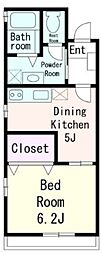 デュエット 1DKの間取図画像