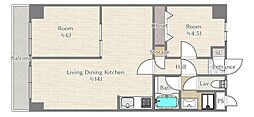 センチュリー鹿沼 2LDKの間取図画像