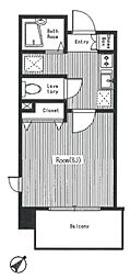 グランイル川崎 1Kの間取図画像