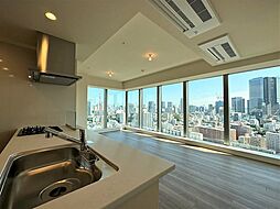 白金ザ・スカイ　E 25階2LDKのリビング/ダイニング