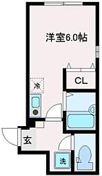 スーペリアージュ東大井 ワンルームの間取図画像