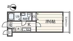 ソリッド星川 1Kの間取図画像