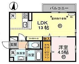むさし野スクエア 1LDKの間取図画像