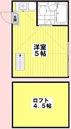 ドゥオーモ中野 1階ワンルームの間取り