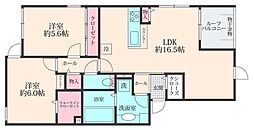 ＬＵＬＵ西尾久 2階2LDKの間取り