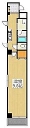 シャトルセンター南 1Kの間取図画像