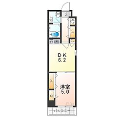 G-stage京都油小路 2階1DKの間取り