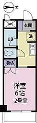 シャンブル南林間 1Kの間取図画像