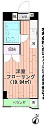 アサミハイツ 1Kの間取図画像