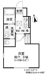 Ｋハイム中延 1階1Kの間取り