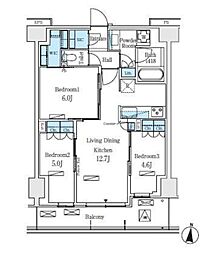 ロイヤルパークス赤羽ノース 3階3LDKの間取り