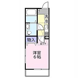 プレシャスＹＡふじみ野 3階1Kの間取り