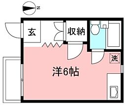 アネックス　Ｙ．Ｄ 1階ワンルームの間取り