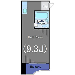 勝どきハイデンス 8階ワンルームの間取り