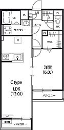 リブリ・プランタン 1LDKの間取図画像