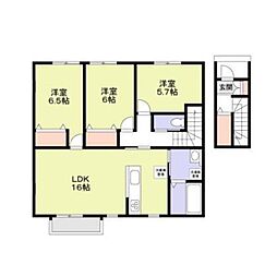 グラムール三国ヶ丘 3LDKの間取図画像