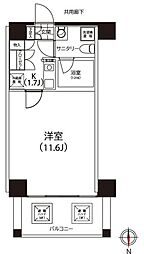 クイズ恵比寿 4階1Kの間取り