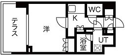 シーズンフラッツ高田馬場リバーサイドノース 1Kの間取図画像