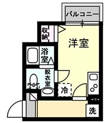 ベイルーム妙蓮寺 ワンルームの間取図画像