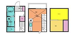 幕張町テラスハウス 1SKの間取図画像