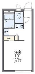 レオパレスラビドール2 1Kの間取図画像